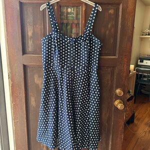 City Chic Navy and White Polka Dot Dress